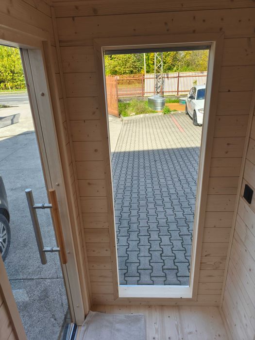 Sauna z przedsionkiem 6-osobowa, piec 9kW, sterowanie WIFI, PREMIUM