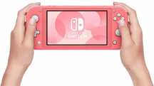 Konsola Nintendo Switch Lite różowy + 9 GIER na karcie + futerał