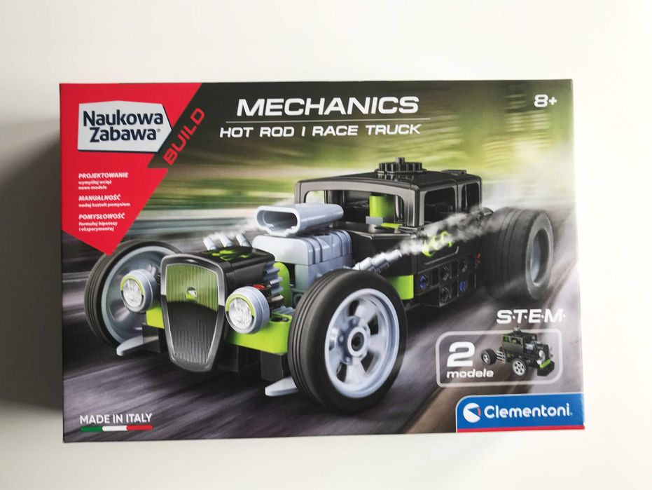 Clementoni Naukowa Zabawa Lab. Mechaniki Hot Rod i Race Truck 50792