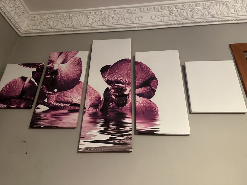 Obraz 5 częściowy / relax orchidea w wodzie okazja