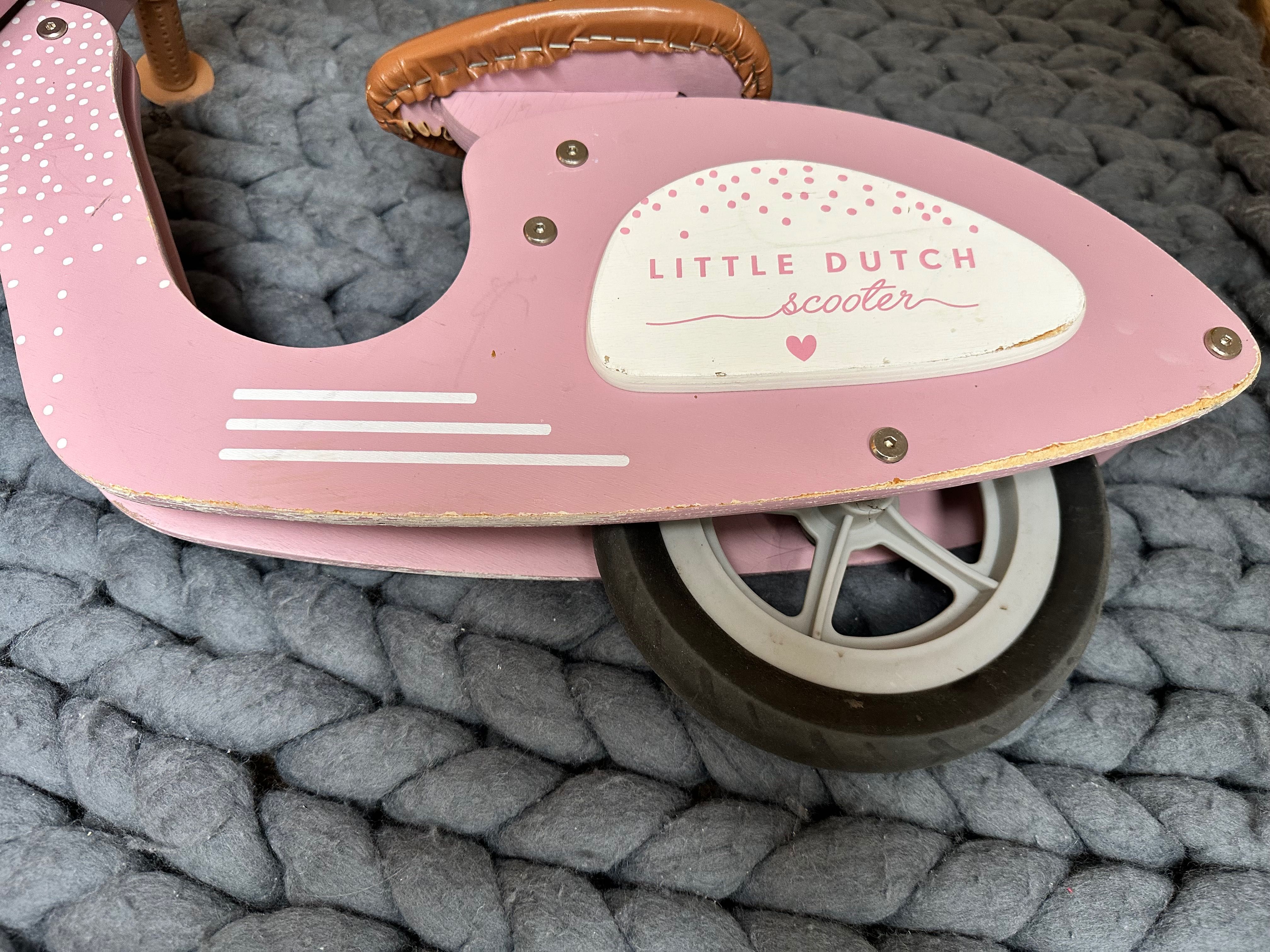 Rowerek biegowy- jeździk, Little Dutch Scooter dla dziewczynki.