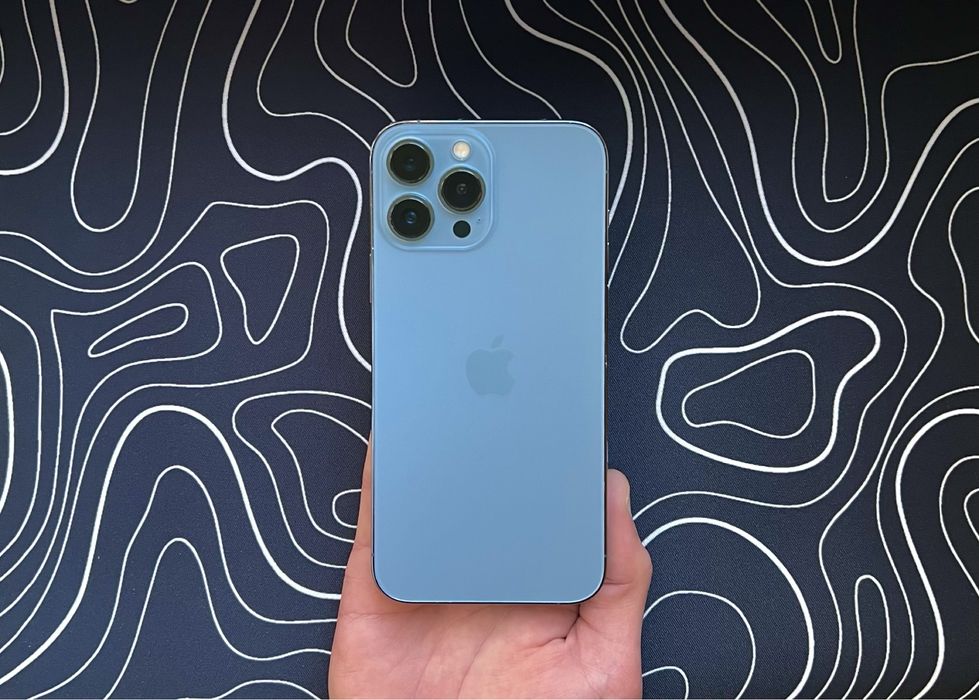 Отличный iPhone 13 PRO MAX 128 гб - 97% АКБ - NEVERLOCK - SIERRA BLUE