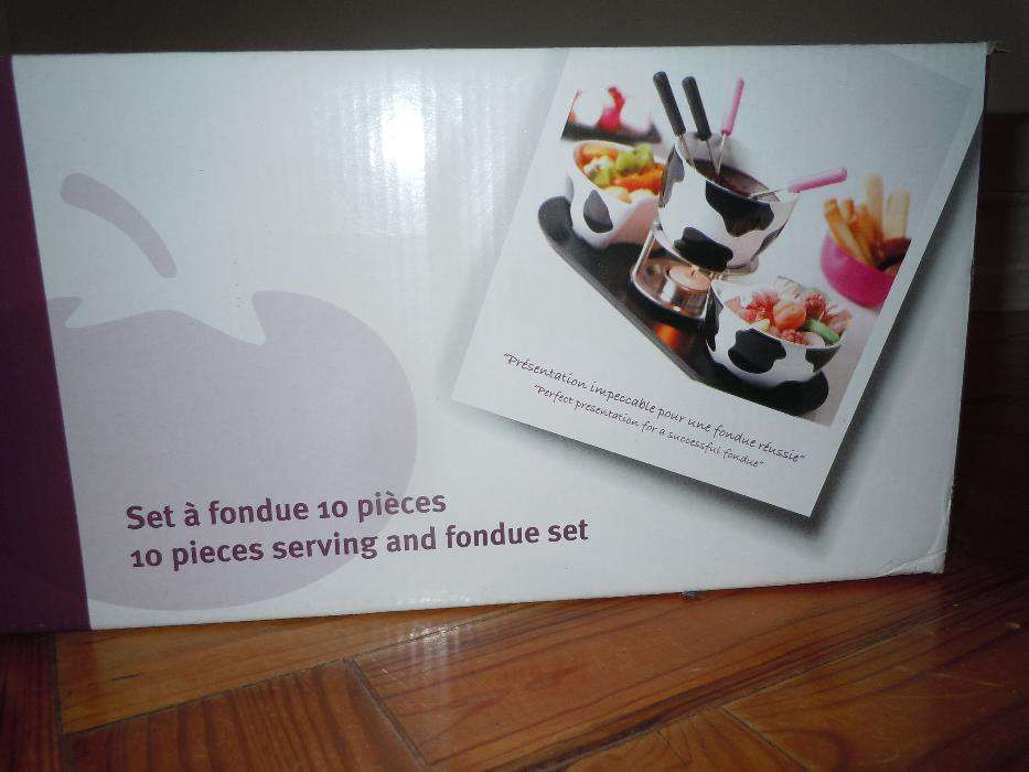 Conjunto de fondue com padrão NOVO