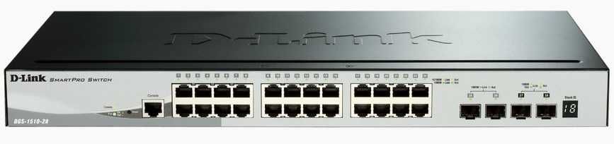 D-Link DGS-1510-28X switch zarządzalny L3 Gigabit Ethernet Czarny