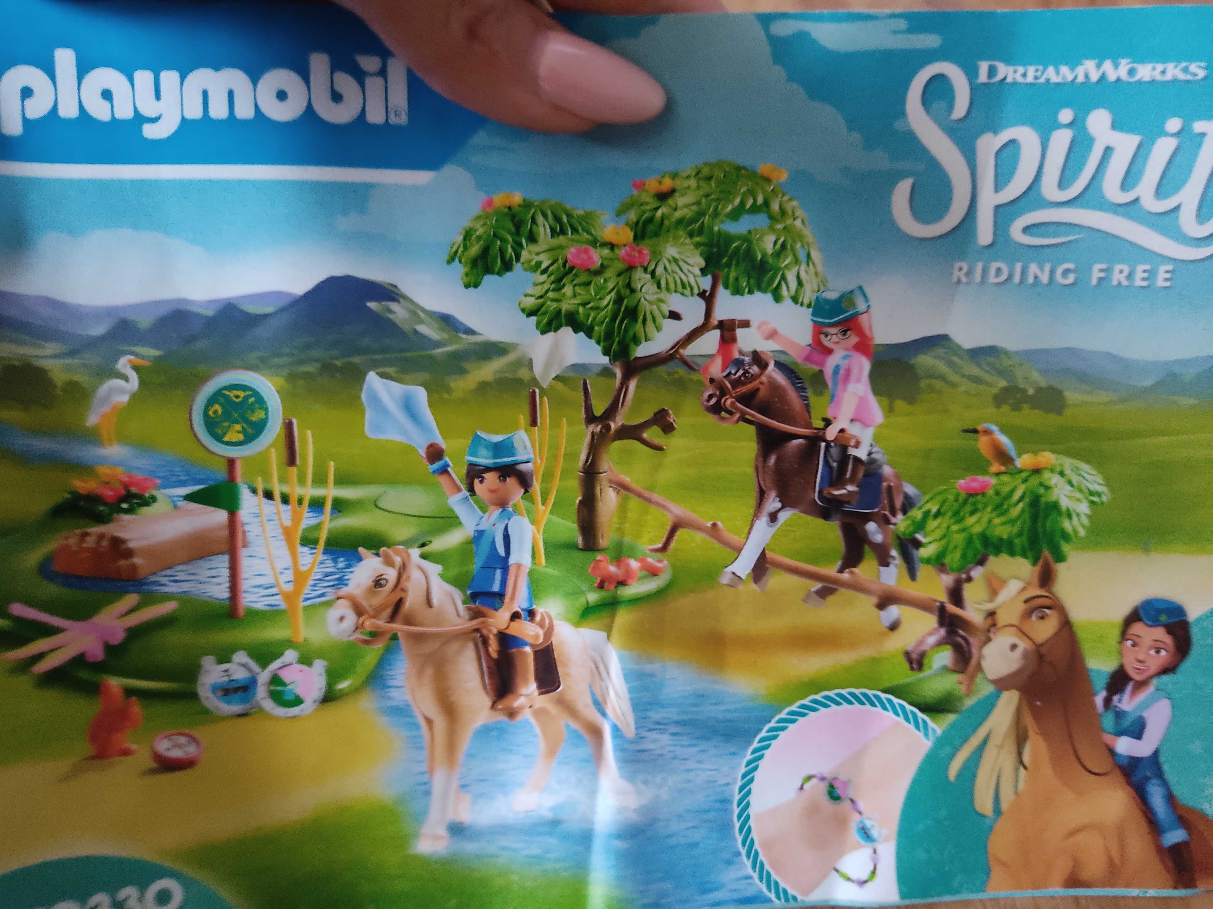 Playmobil 70330 + 70331 Mustang Turniej nad rzeką Przygoda powietrzu