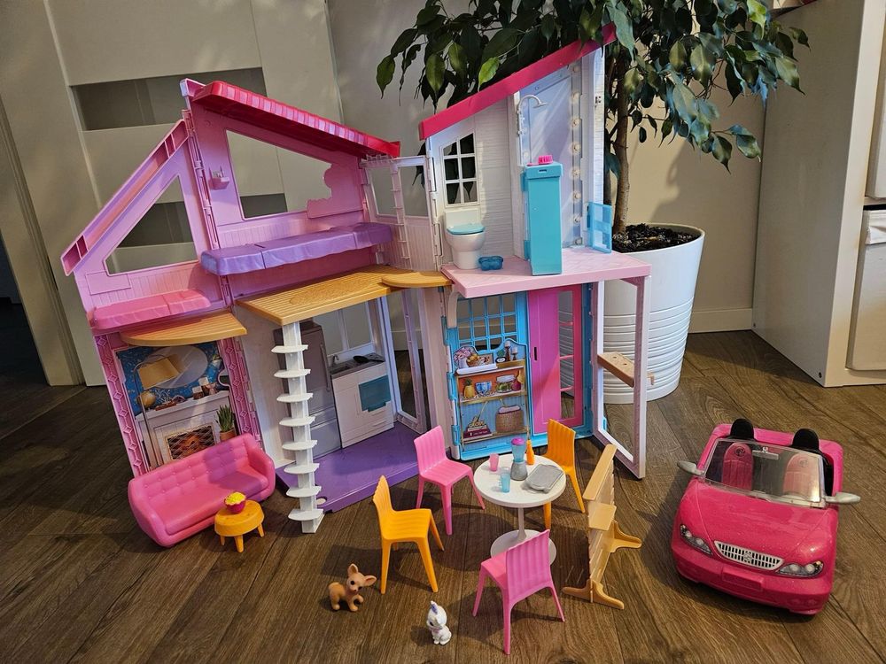 Barbie domek, lalki, ken, cabriolet- olbrzymi zestaw