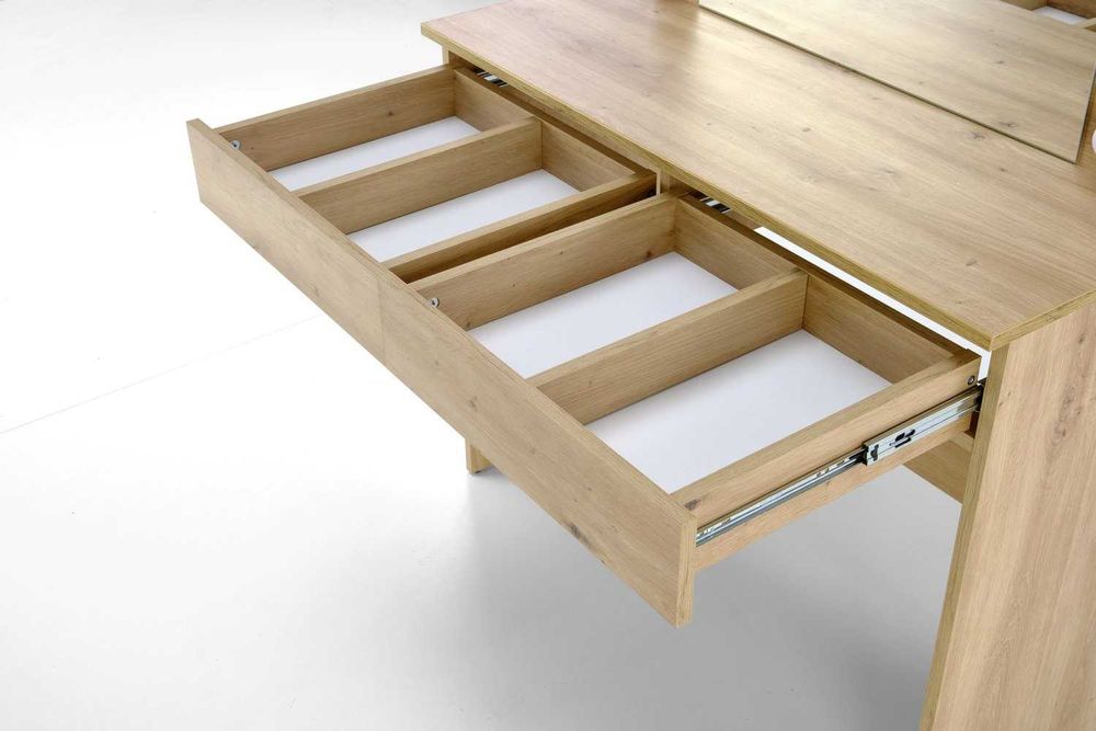 Toaletka kosmetyczna z oświetleniem led HOLLYWOOD czarna biała dąb