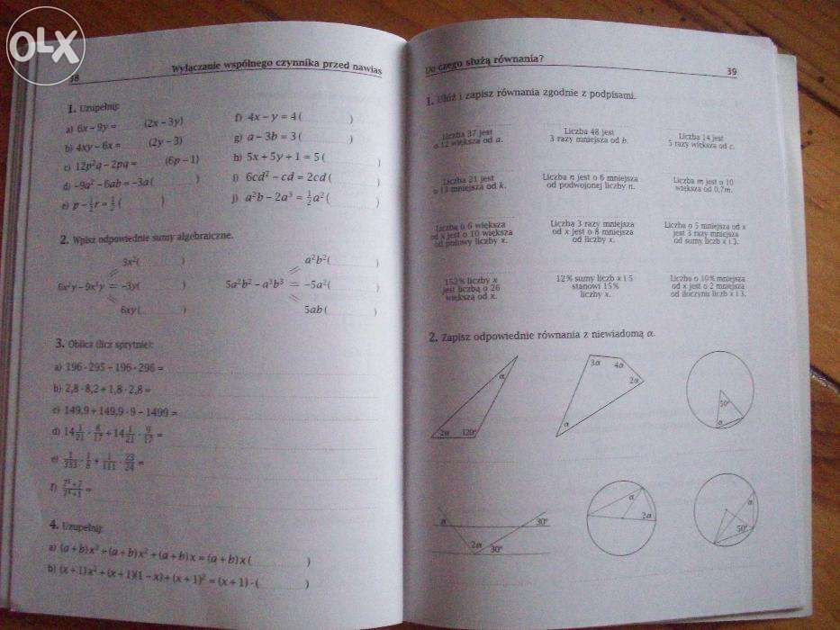 Matematyka 1 używany zeszyt ćwiczeń Matematyka z Plusem