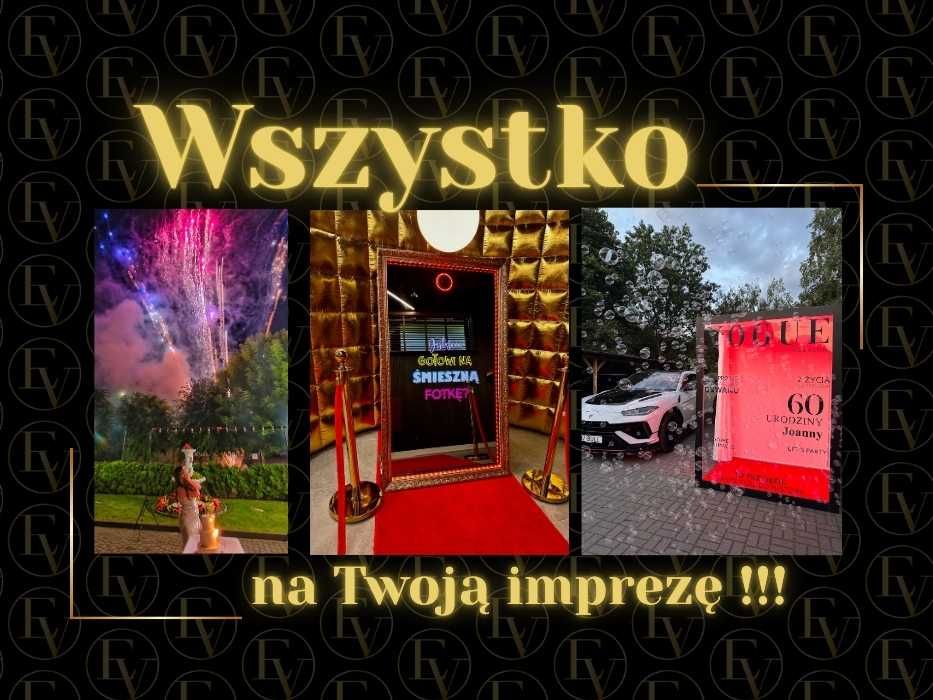 Fotobudka 360 Fotolustro Auta Premium Ciężki Dym Fontanny Iskier