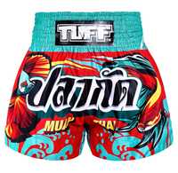 TUFF Spodenki Muay Thai Red Fighting Fish XL