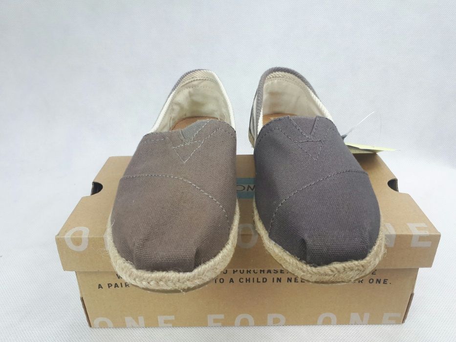 Espadryle TOMS dk grey stripe uniwersity em classic a eu37