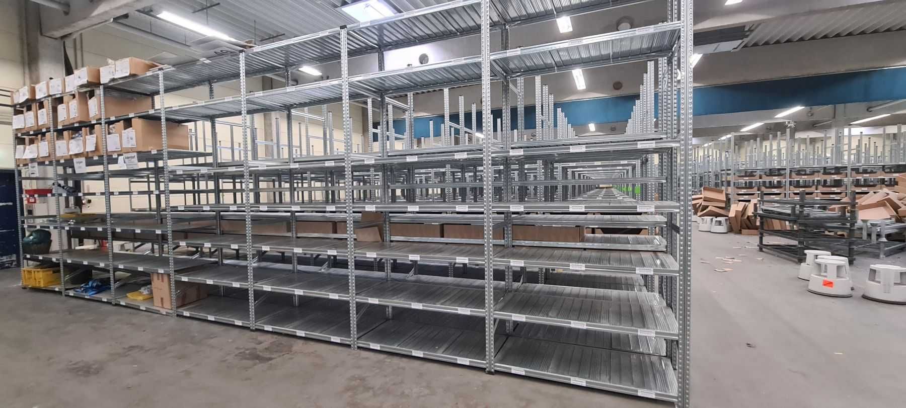Regały magazynowe 60gł x1150 x300cm ocynkowany Metalsisem do kontenera