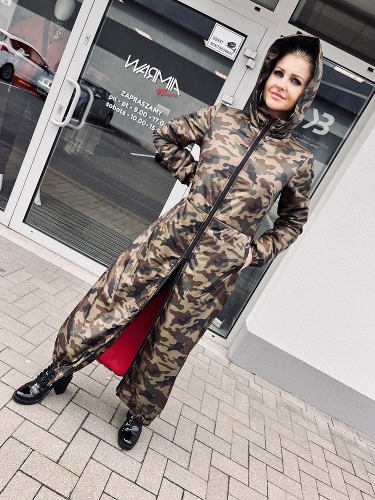 Kurtka maxi plaszcz typu parka M 38/170cm