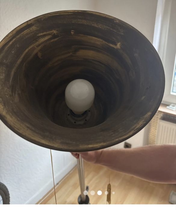 Lampa mosieżna stojąca  wys. 175 cm