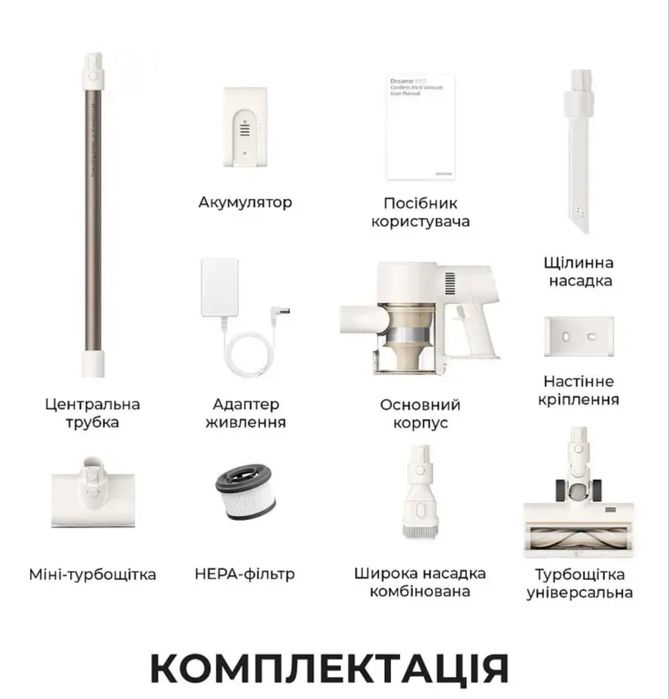 Акумуляторний пилосос (пилосос ручка) Dreame R10s