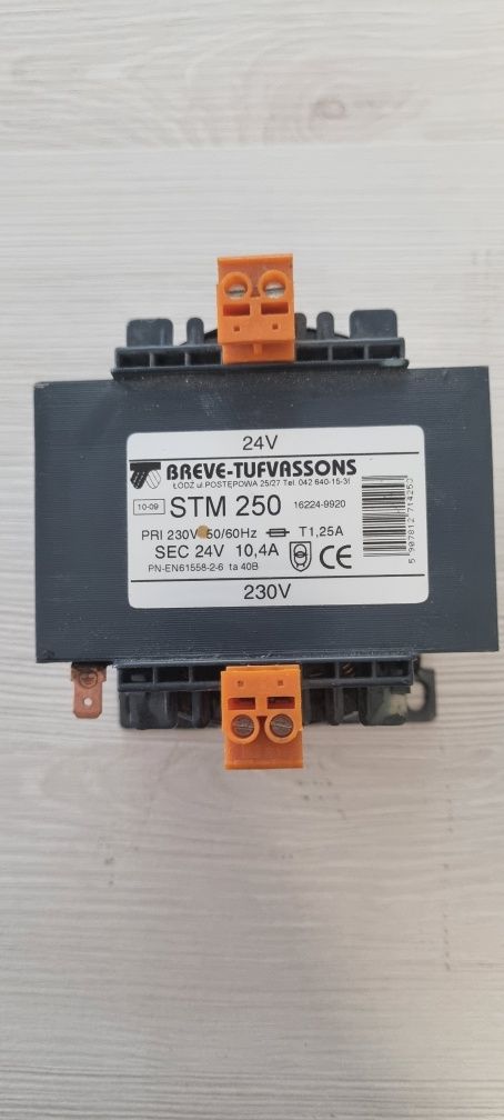 Transformator 1-fazowy bezpieczeństwa STM 250 230/ 24V