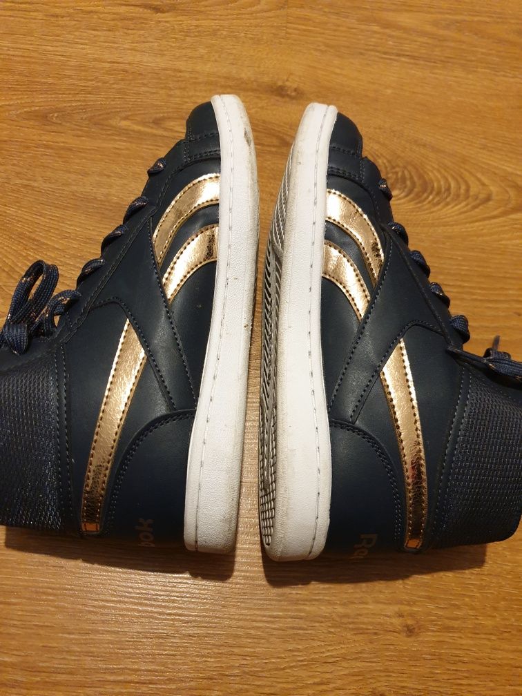 Reebok, Rozmiar 37, granatowe ze złotem