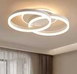 Lampa sufitowa LED z pilotem, 2 pierścienie, 36W, nowoczesna