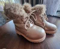 Kozaczki buty zimowe dla dziewczynki z futerkiem 25