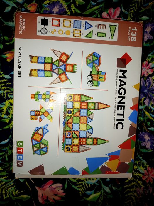 Klocki magnetyczne konstrukcyjne 138 el