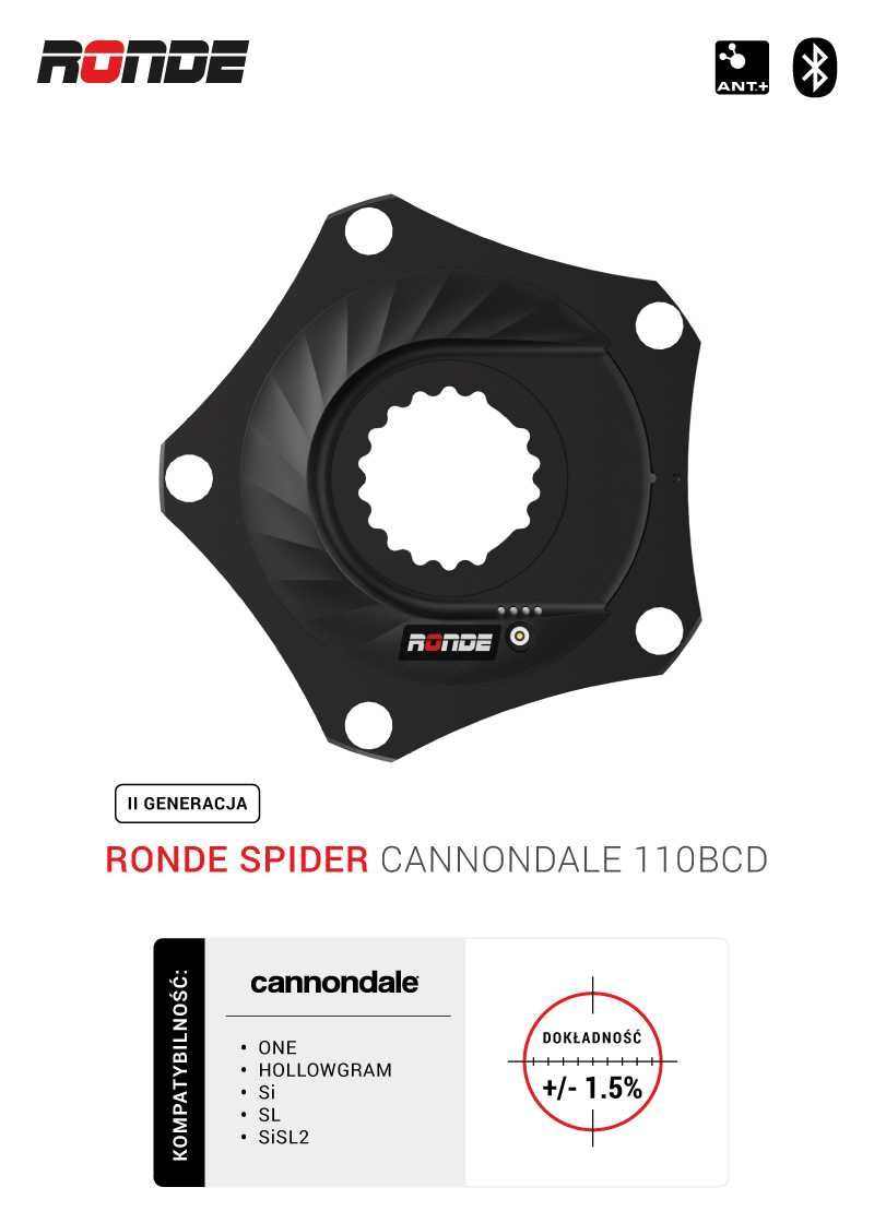 Ronde pomiar II generacji mocy Cannondale SI SL ONE HOLLOWGRAM