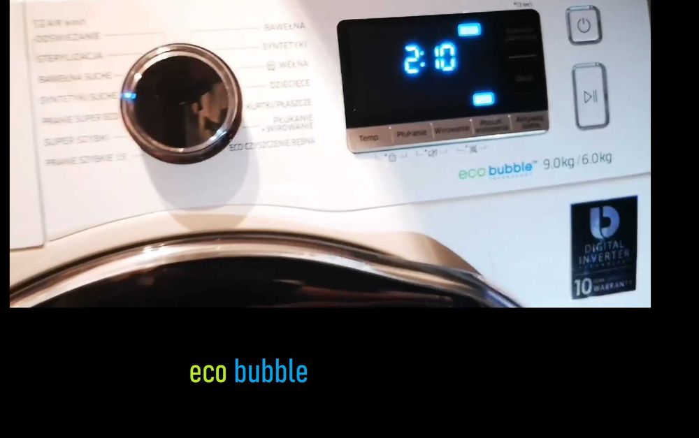samsung eco bubble Pralko suszarka 9KG   WD90J6A10AW