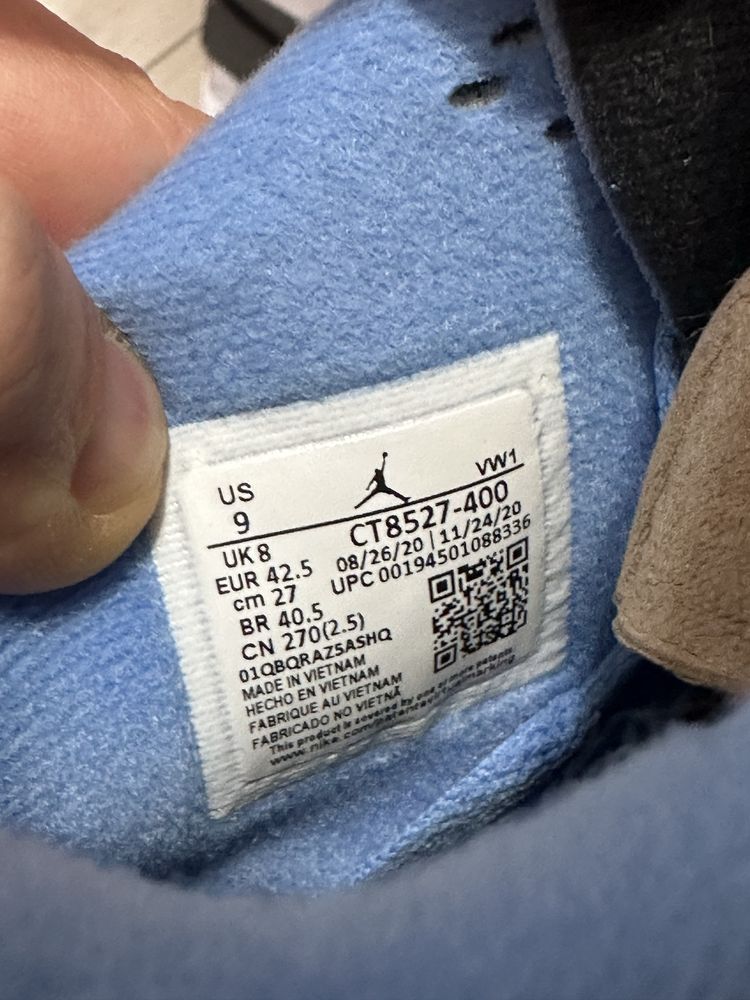Кросівки Nike Air Jordan 4 Retro University Blue Джордани голубі AJ4