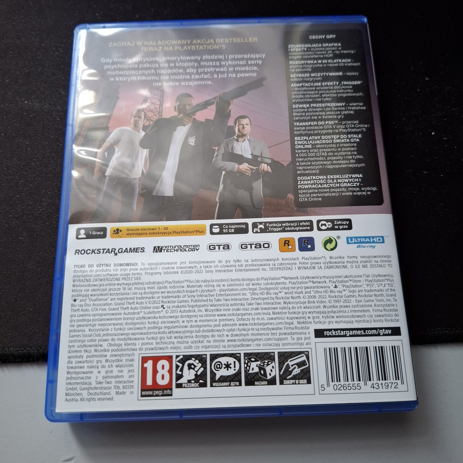 Gra na ps5 Grand theft auto 5