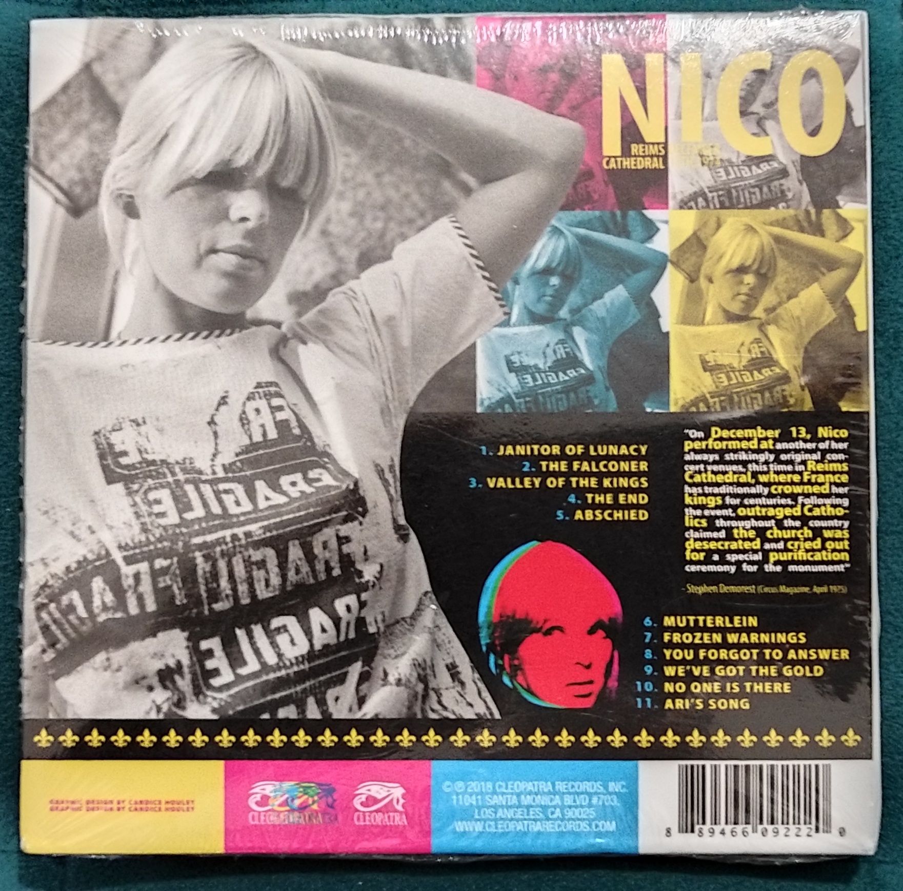 Nico - Reims Cathedral December 13th, 1974 CD Novo