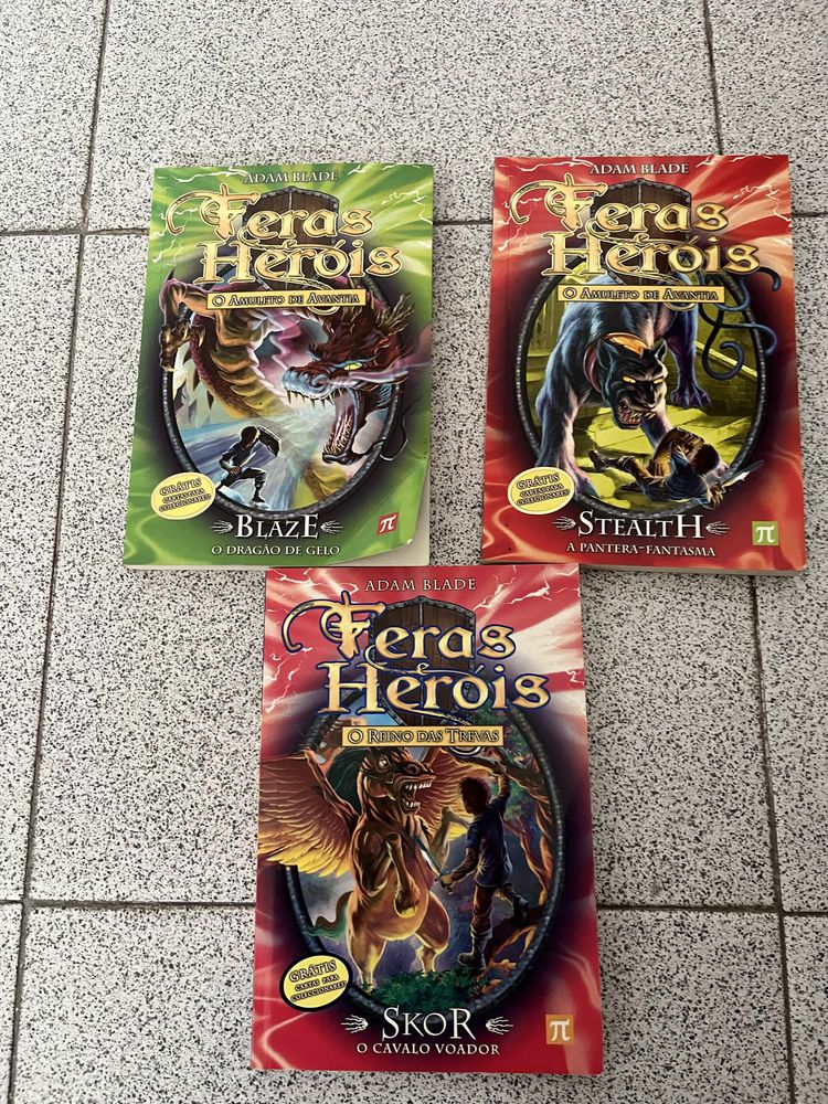3 livros Feras e aHeróis