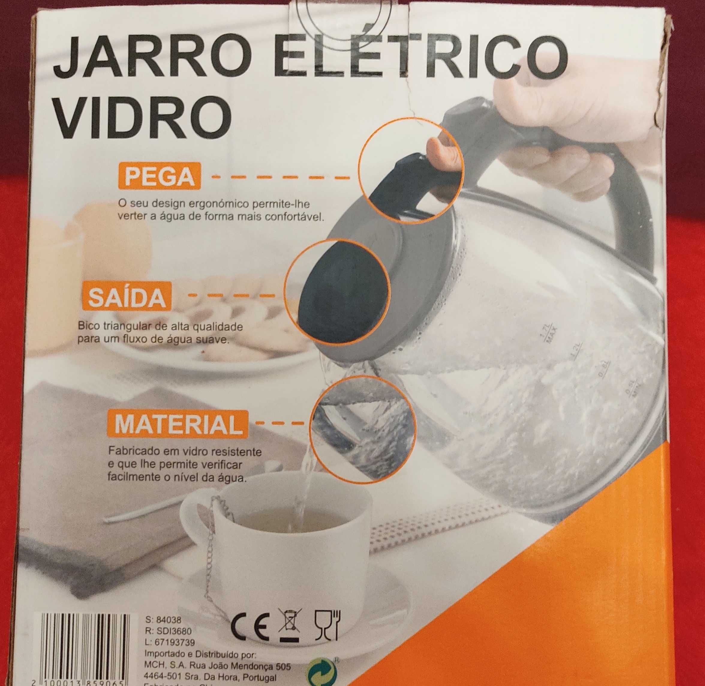 Jarro Chaleira Elétrica de Vidro