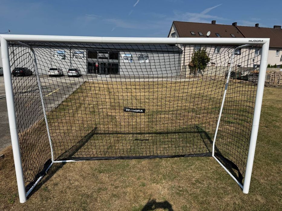 Bramka do piłki nożnej Hudora Advanced 300 x 200 cm Stal biała