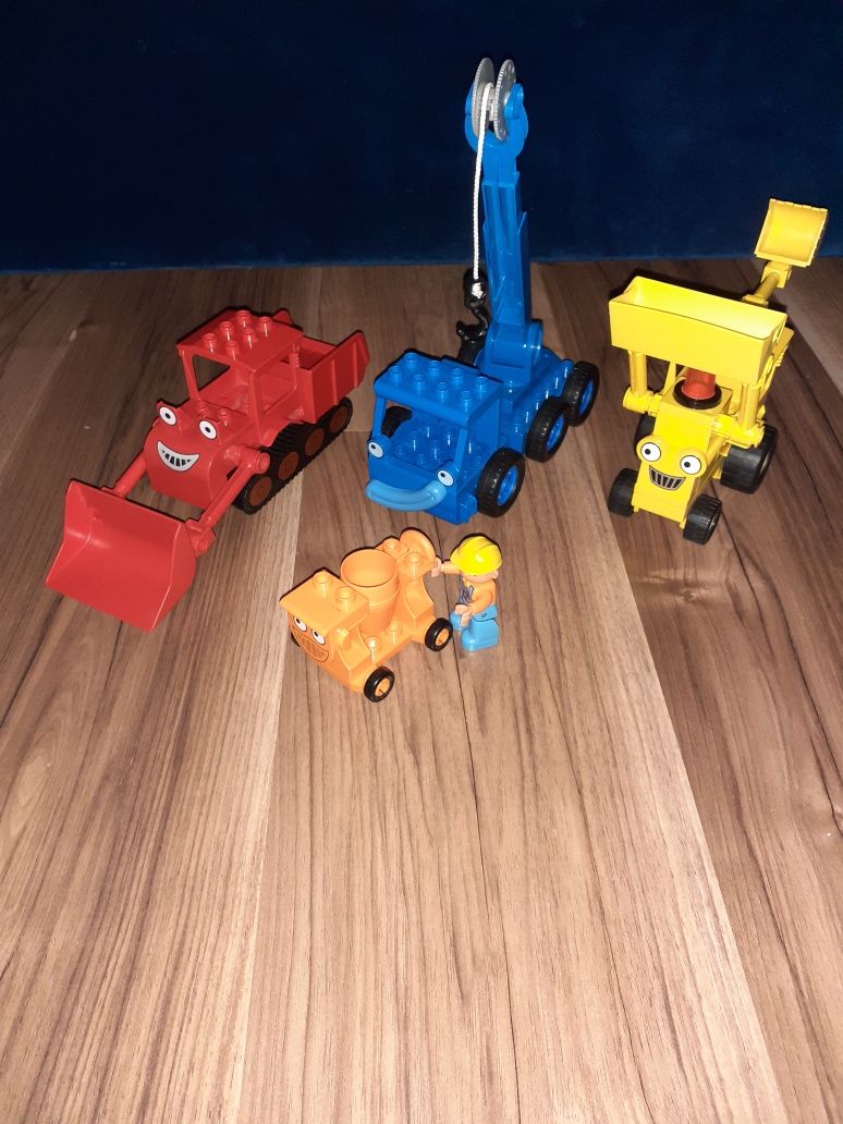 Lego Duplo Bob budowniczy plac budowy spychacz,dźwig,koparka,betoniark