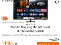 Monitor Samsung 32" M7 Smart