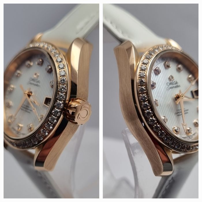 Золотые часы Omega seamaster