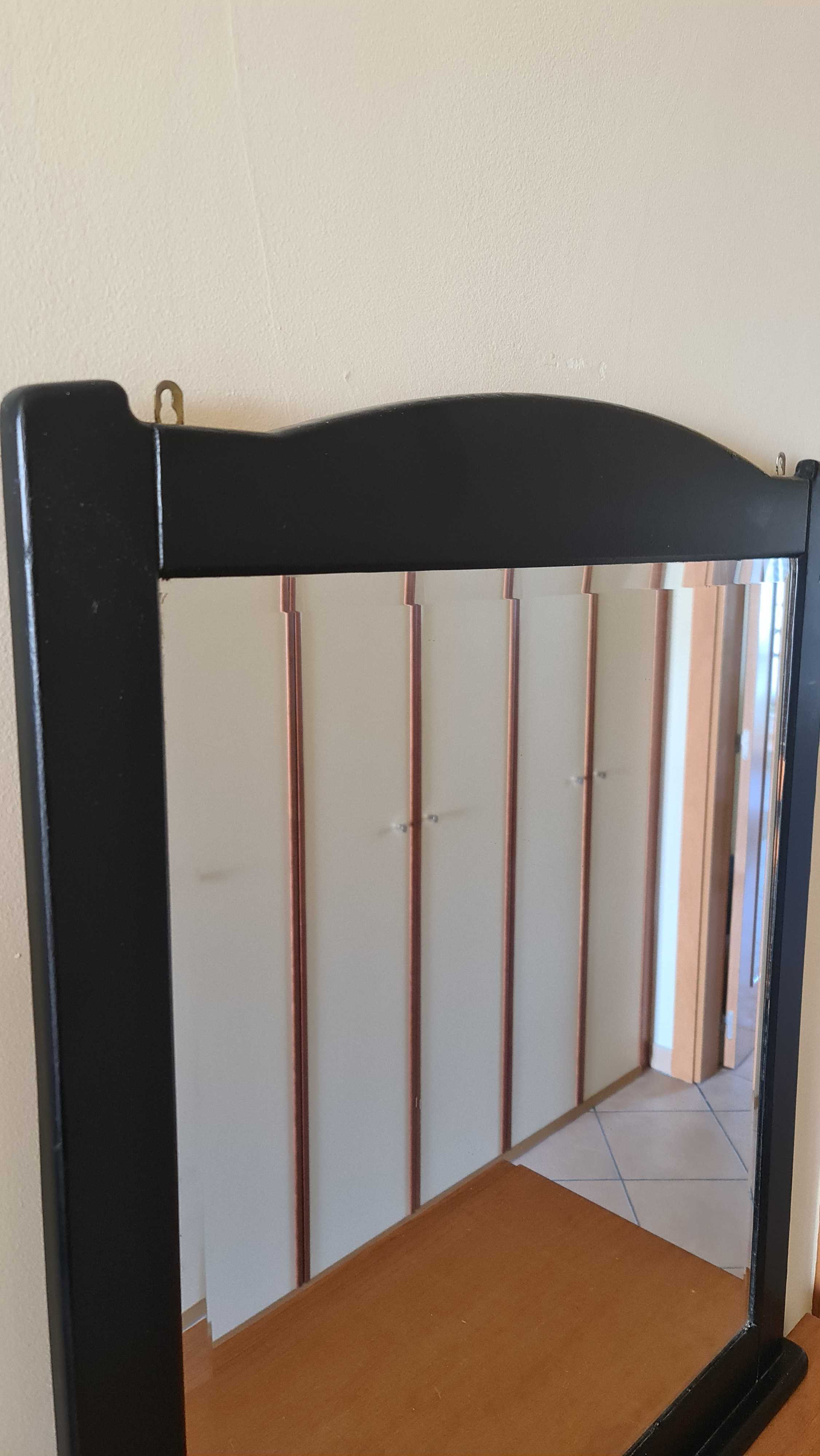 Espelho Cómoda Preto em Madeira - 82x98cm