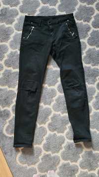 Spodnie jeansowe z suwakami r. S