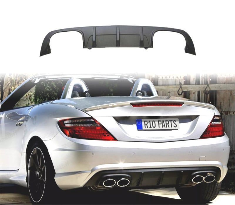 DIFUSOR MERCEDES CLASSE SLK R172 11-15 LOOK AMG DUPLA SAÍDA