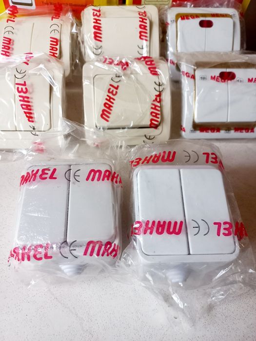 Выключатели , розетки,двойные,и одинарные, Турция, Makel, керамика