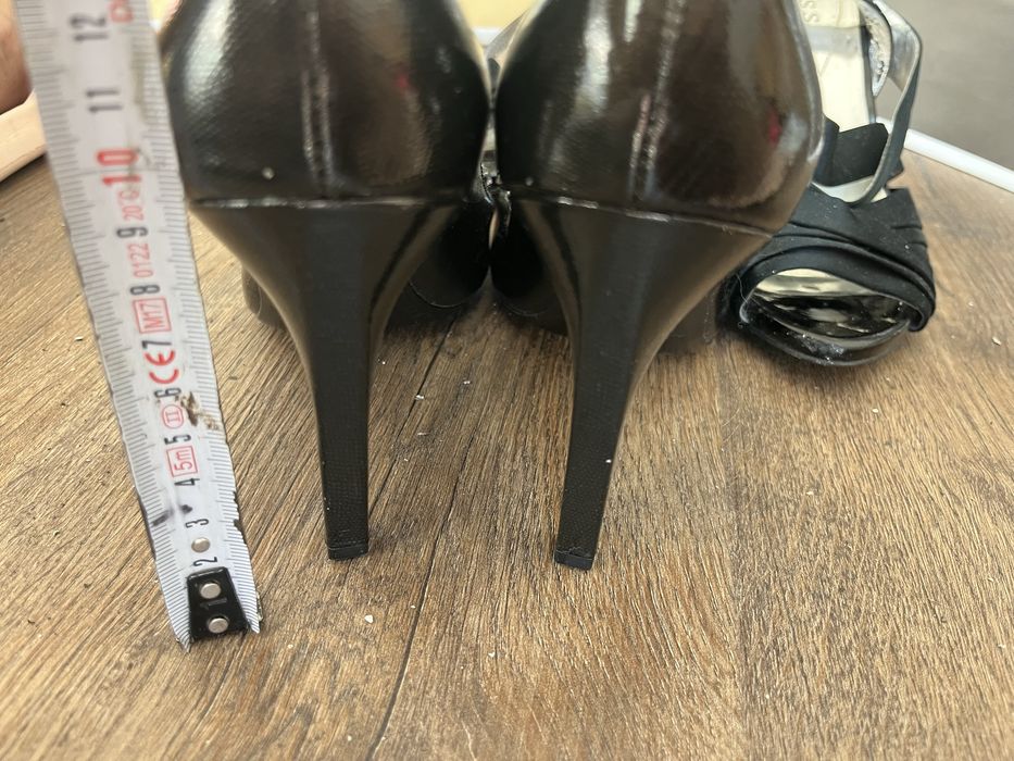 Zestaw Calvin Klein I Guess szpilki sandałki na obcasie r 37 czarne