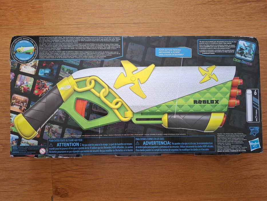 Бластер Nerf Roblox. Ninja Legends Shadow Sensei. Оригінал