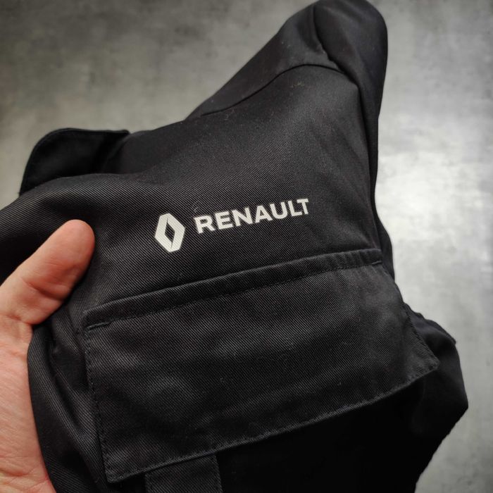 MĘSKA Lekka Kurtka Rozpinana Kieszenie Renault Garażowa Mechanik Logo