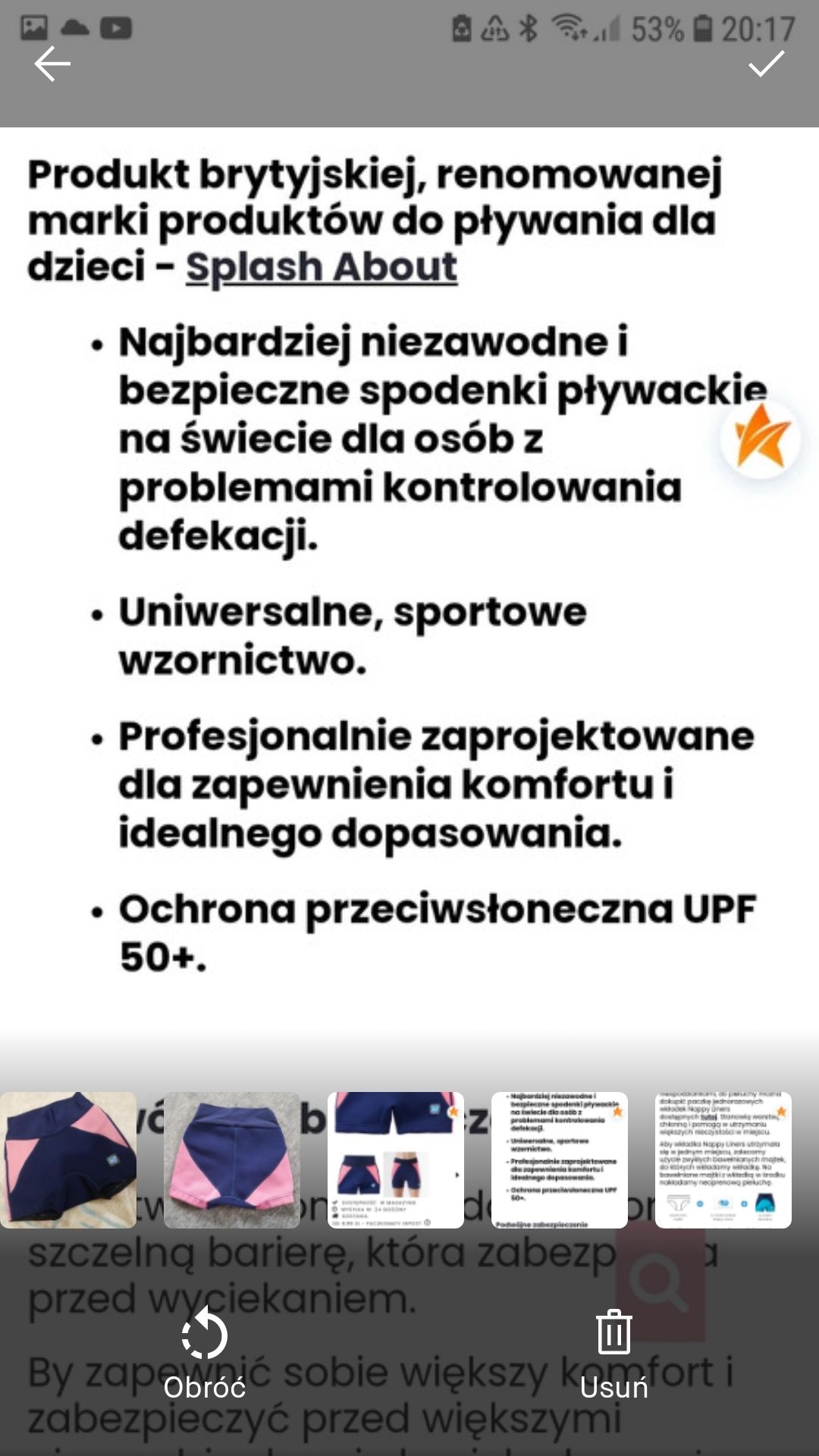 Spodenki neoprenowe kąpielowe pielucha Jammers Splash about 4 5 lat