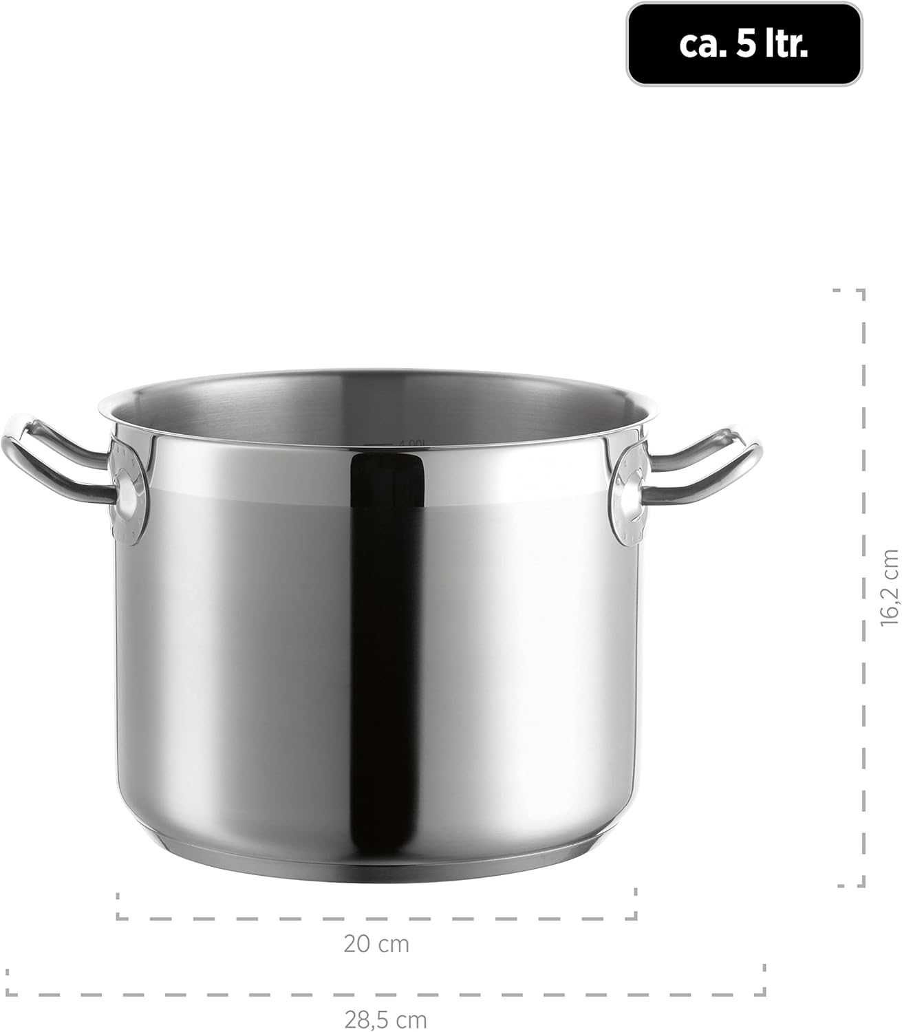 Mäser Professional garnek 5L 20 cm z pokrywką garnek  stal nierdzewna