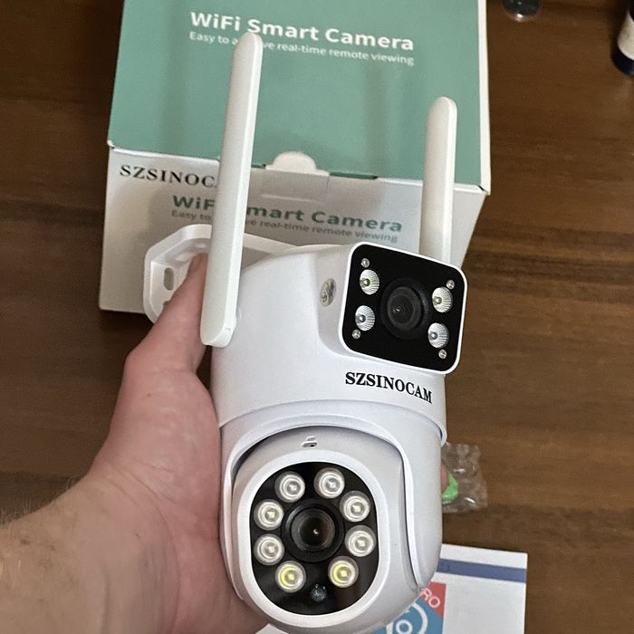 Вулична подвійна IP66 12мп Wi-Fi камера відеоспостереження szsinocam