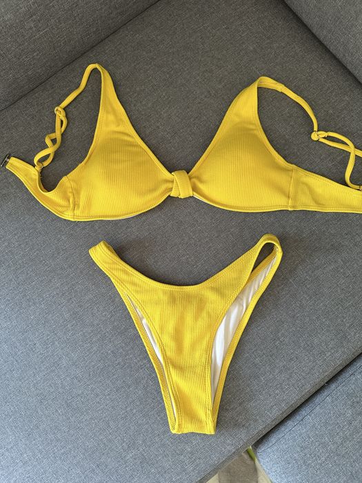 Купальник жіночий жовтий розмір S бікіні