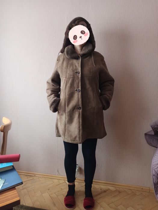 Kożuch damski skórzany XL