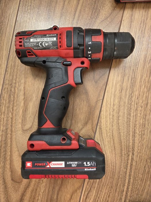 Einhell zestaw wiertarka, 2x akumulator, ładowarka