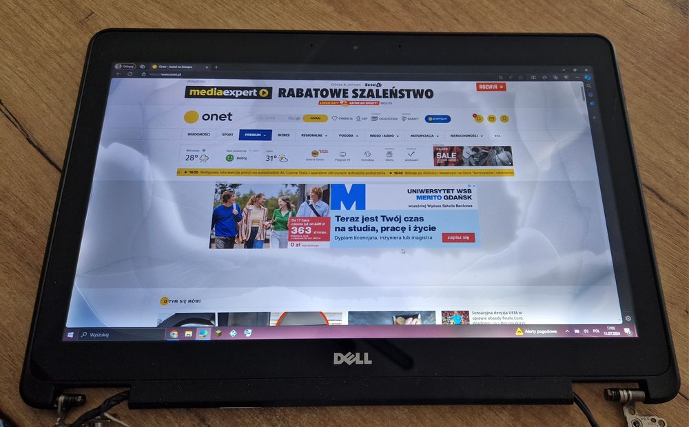 Matryca Dell E7240 dotykowa uszkodzona