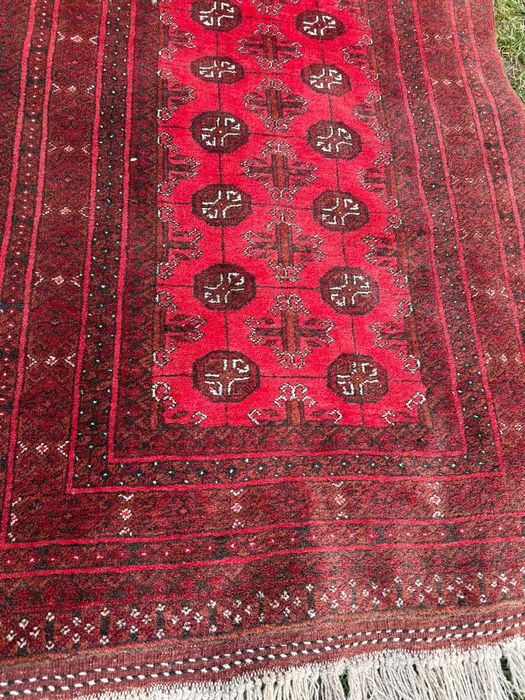 Afgan r.tkany chodnik dywan afgański Art Deco design 300x85 gal 10 tyś